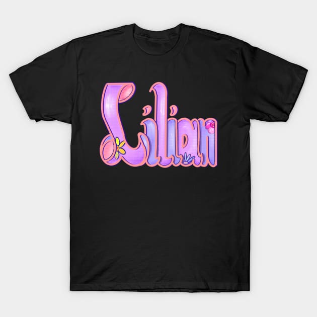 Lilian Girls and womens Personalized Custom name Lilian T-Shirt by Artonmytee